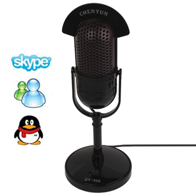 3.5mm Professional Dynamic Multimedia Microphone, Support Chatting over QQ, MSN, SKYPE and Singing Over Internet